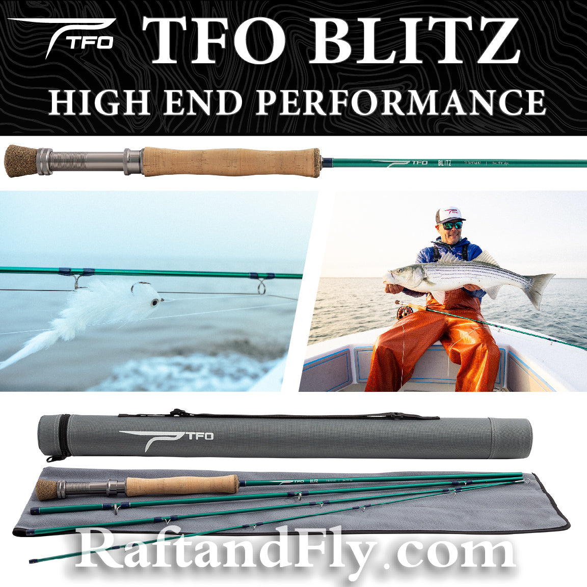 TFO Blitz Fly Rod 9'-10wt