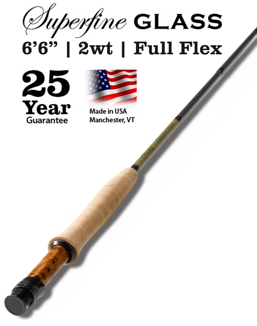 Orvis Superfine Glass 2wt 6'6