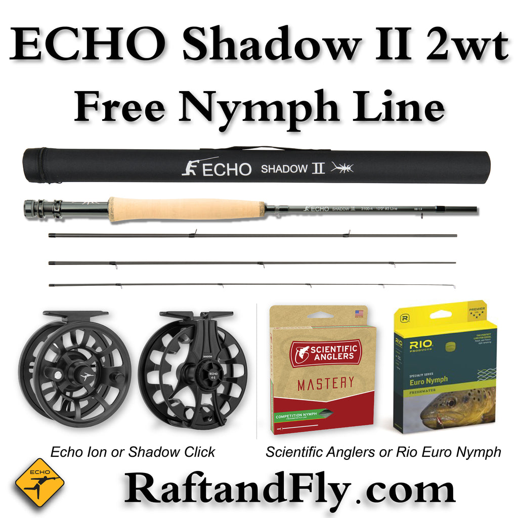 Echo Shadow II 2wt 10'0 Outfit - Free Nymph Line – Raft & Fly Shop