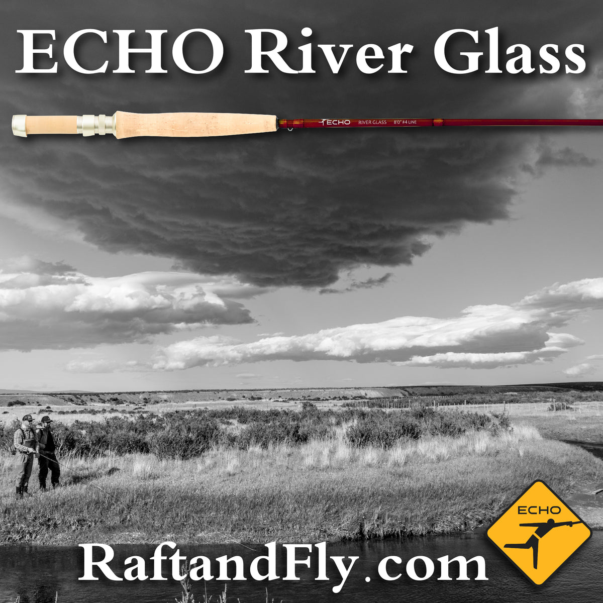Echo River Glass Fly Rod 8' 4wt / Glacier