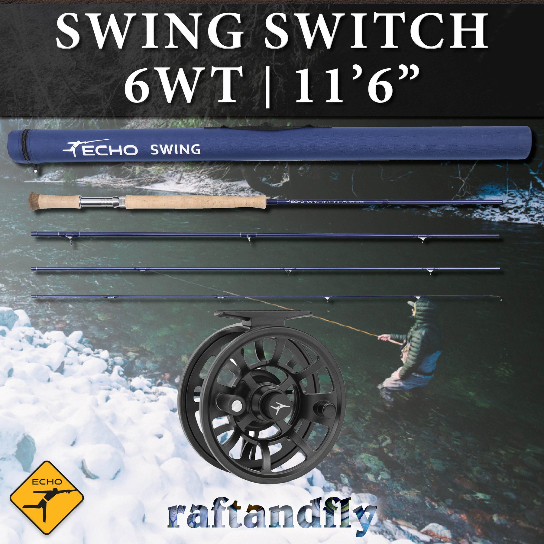 Echo Swing Switch 11'7 7wt Fly Rod