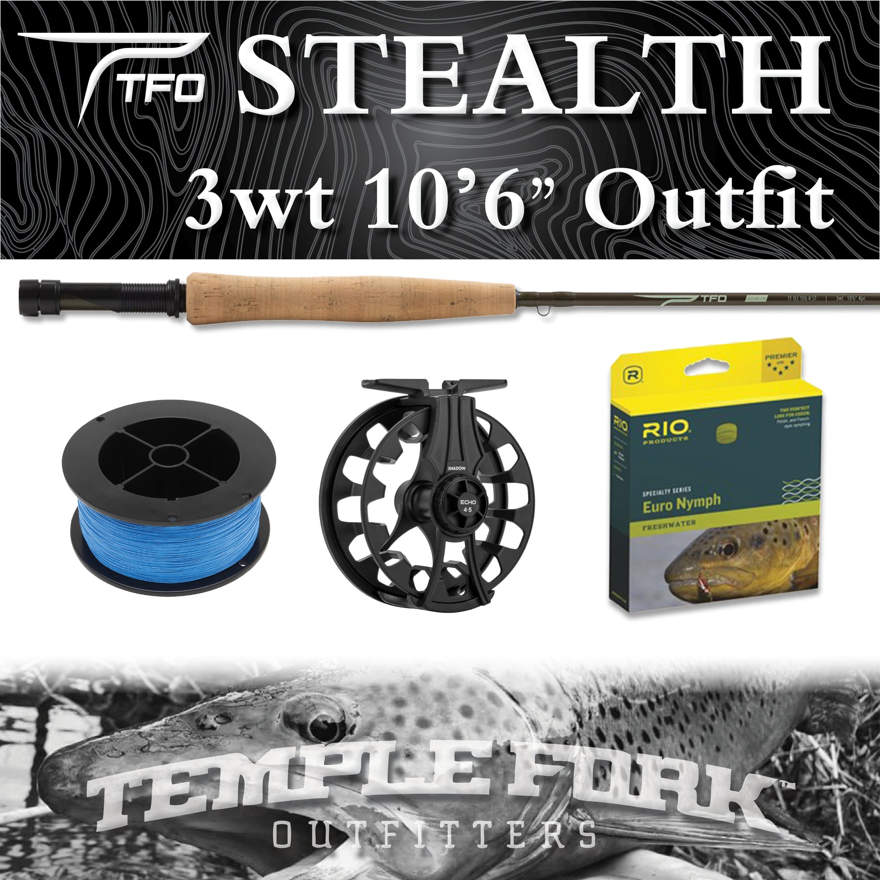 TFO Stealth Fly Rod (10'6 3wt)