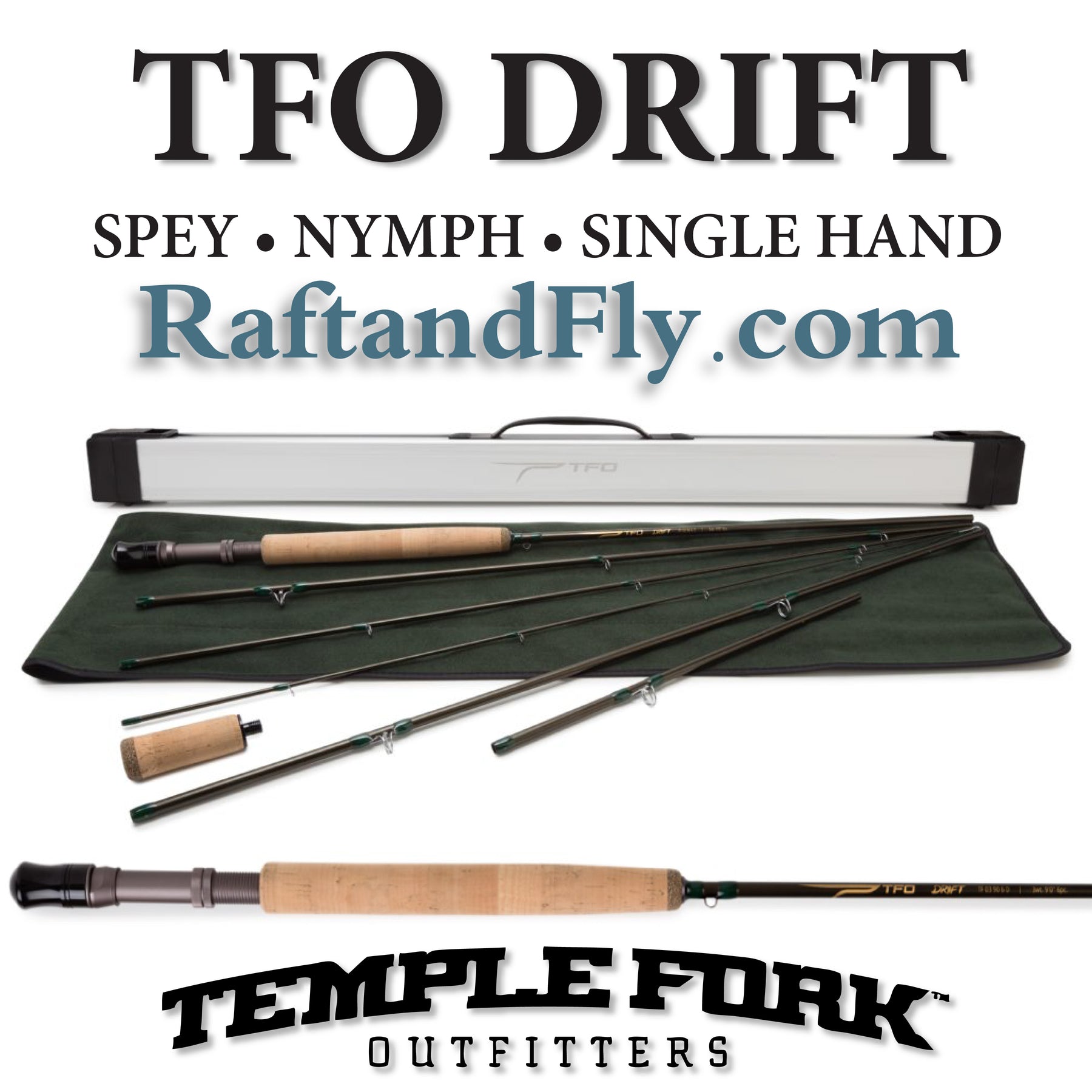 TFO Drift 3wt Switch Convertible Fly Rod Trout Spey Nymph Single